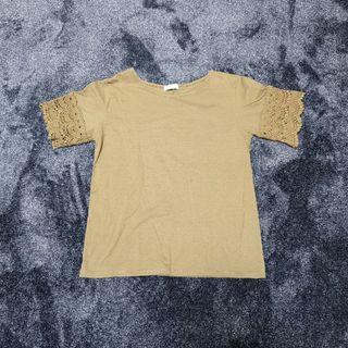 アースミュージックアンドエコロジー(earth music & ecology)の袖レースTシャツ(Tシャツ(半袖/袖なし))