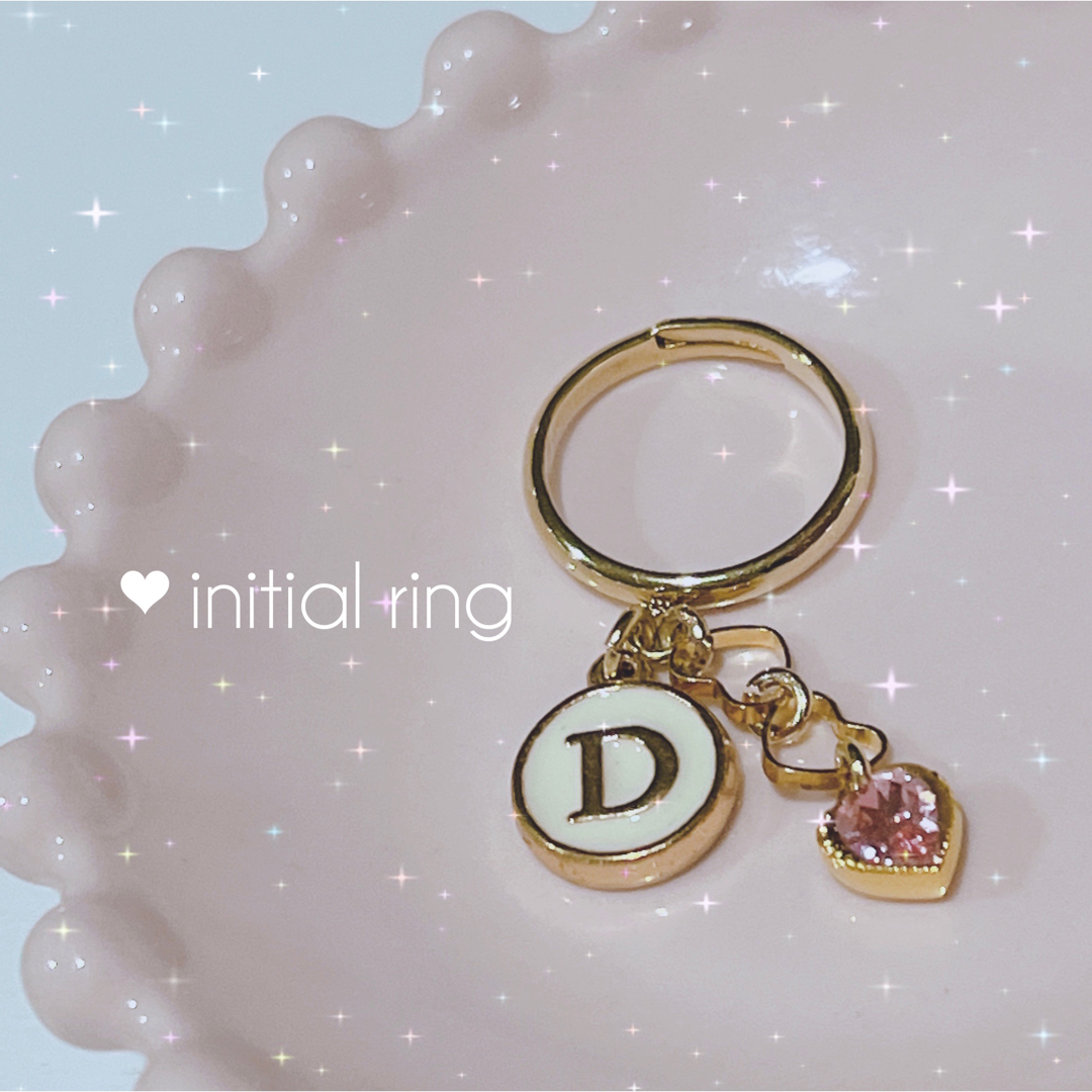 initial ring ハンドメイドのアクセサリー(リング)の商品写真