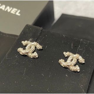 シャネル(CHANEL)のシャネル ココマーク　シルバー　ピアス　クリスタルストーン(ピアス)