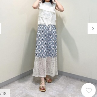 グレースコンチネンタル(GRACE CONTINENTAL)の新品グレースコンチネンタル♡キカ刺繍ロングスカート(ロングスカート)