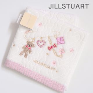 ジルスチュアート(JILLSTUART)の❤新品タグ付き ジルスチュアート タオルハンカチ【くまちゃん柄】ホワイト❤(ハンカチ)