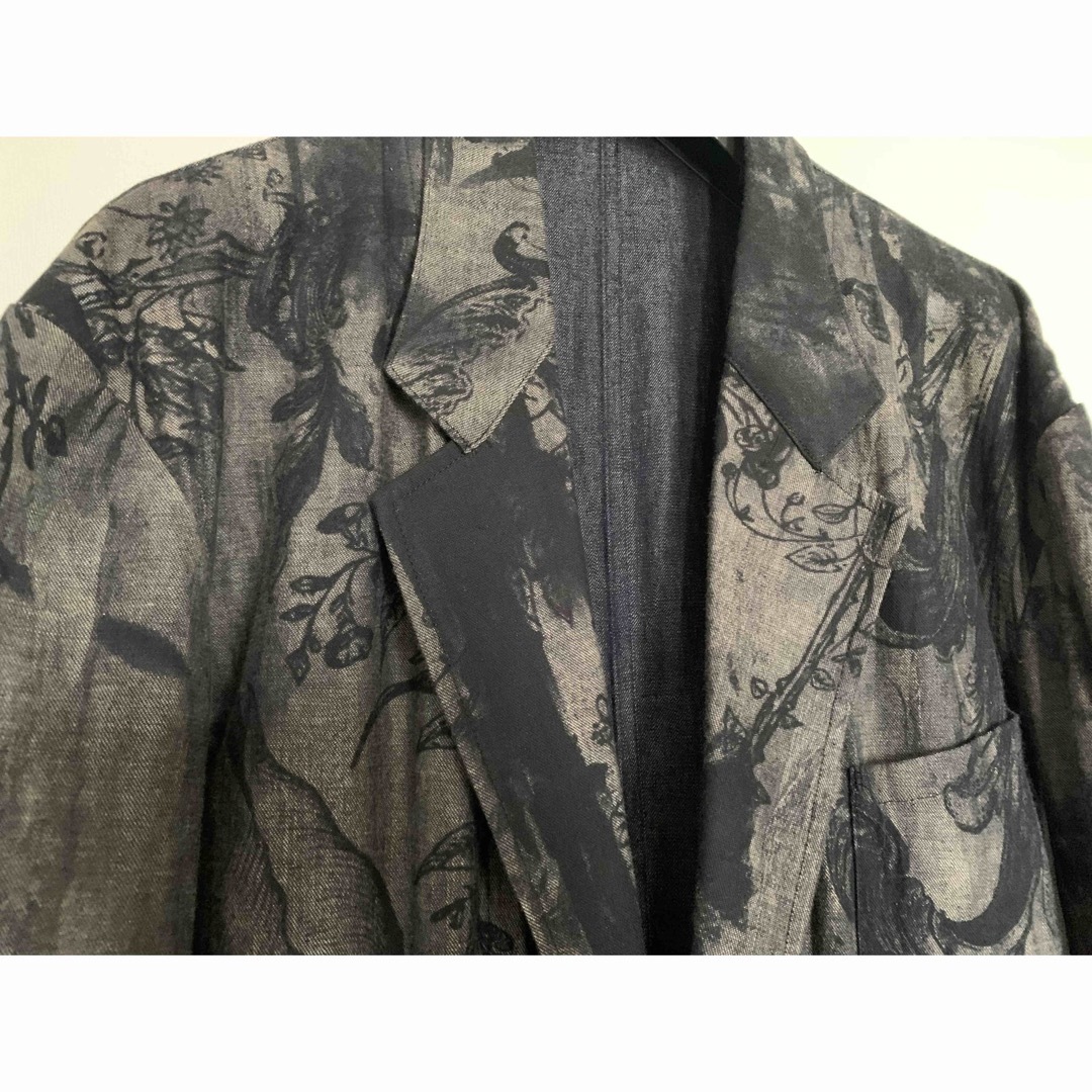 Yohji Yamamoto(ヨウジヤマモト)のY's  7.6oz denim Flower pattern jacket レディースのジャケット/アウター(チェスターコート)の商品写真