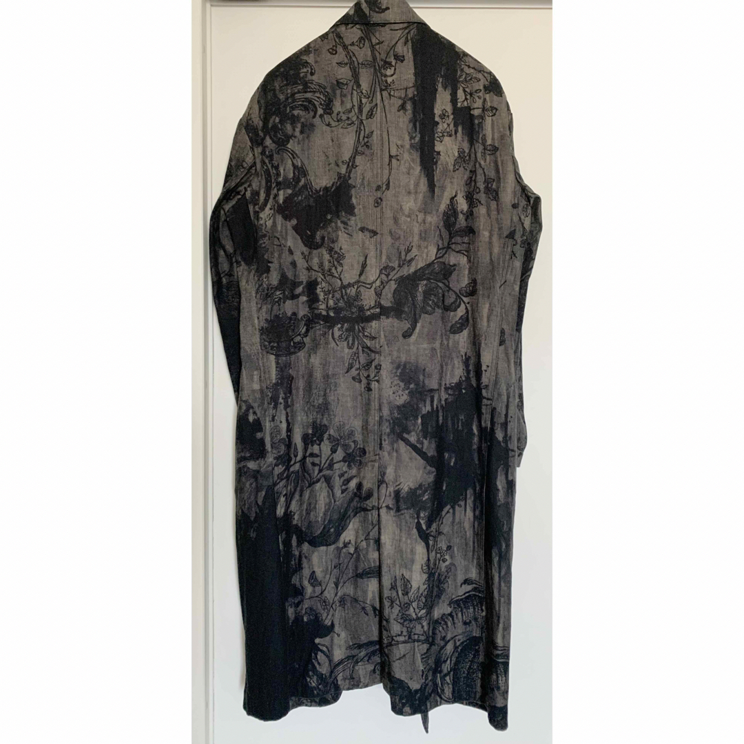 Yohji Yamamoto(ヨウジヤマモト)のY's  7.6oz denim Flower pattern jacket レディースのジャケット/アウター(チェスターコート)の商品写真