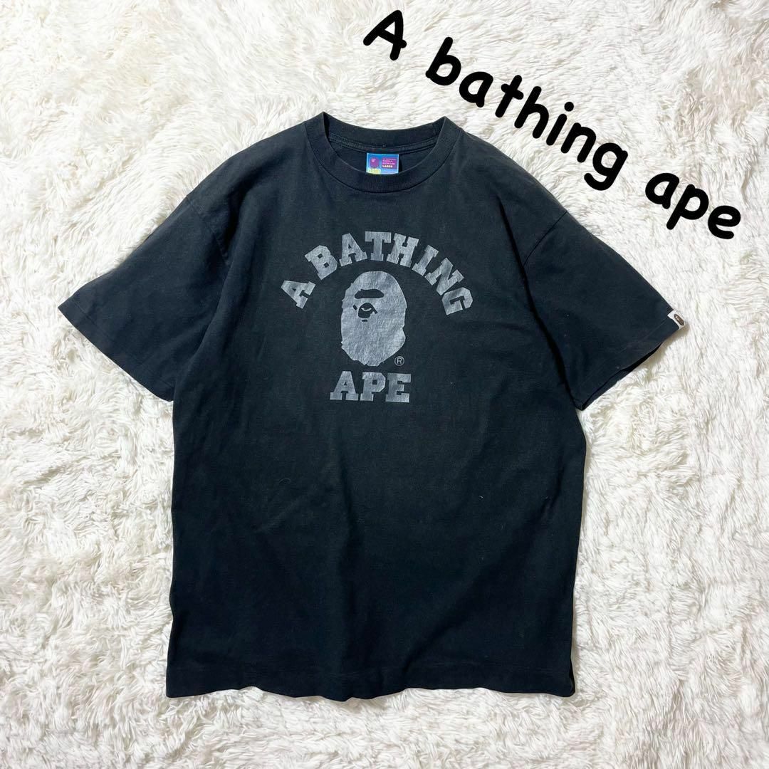 A BATHING APE 半袖黒Tシャツ