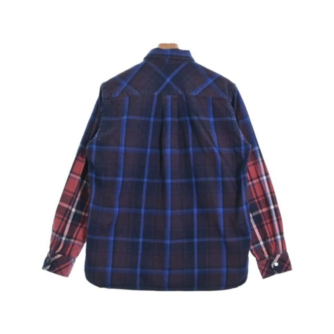 sacai(サカイ)のsacai サカイ カジュアルシャツ 2(M位) 紺x茶x青(チェック) 【古着】【中古】 メンズのトップス(シャツ)の商品写真