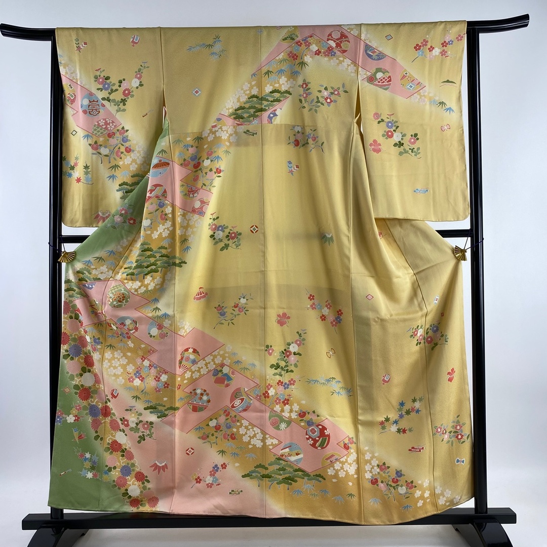 訪問着 身丈158cm 裄丈64cm 正絹 美品 名品 - 着物