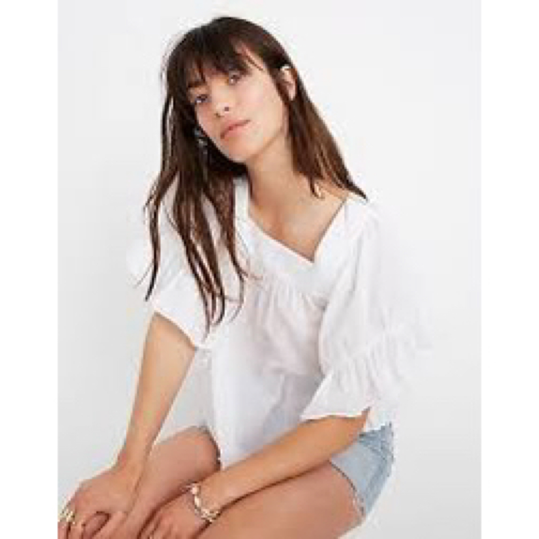 Madewell(メイドウェル)のMadewell バタフライスリーブ　スクエア　ブラウス レディースのトップス(シャツ/ブラウス(長袖/七分))の商品写真