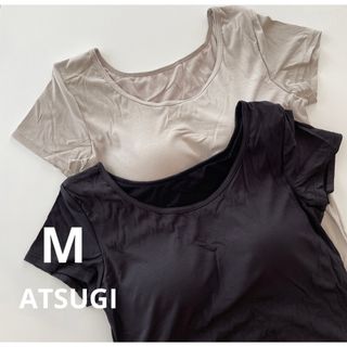 アツギ(Atsugi)のATSUGI Mサイズ　2枚セット　Tシャツブラ　リブTシャツ　ノンワイヤー(Tシャツ(半袖/袖なし))