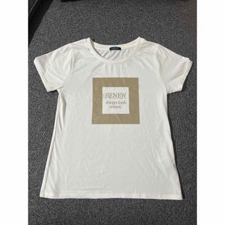 半袖 Tシャツ ロゴ ホワイト レディース ゴールド(Tシャツ(半袖/袖なし))