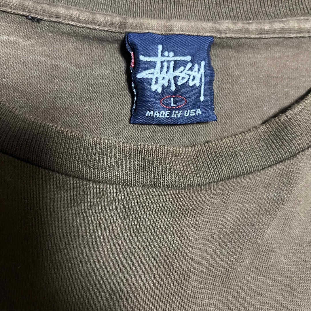 STUSSY(ステューシー)の90’s USA製 OLD STUSSY Tシャツ シングルステッチ ブラウン メンズのトップス(Tシャツ/カットソー(半袖/袖なし))の商品写真