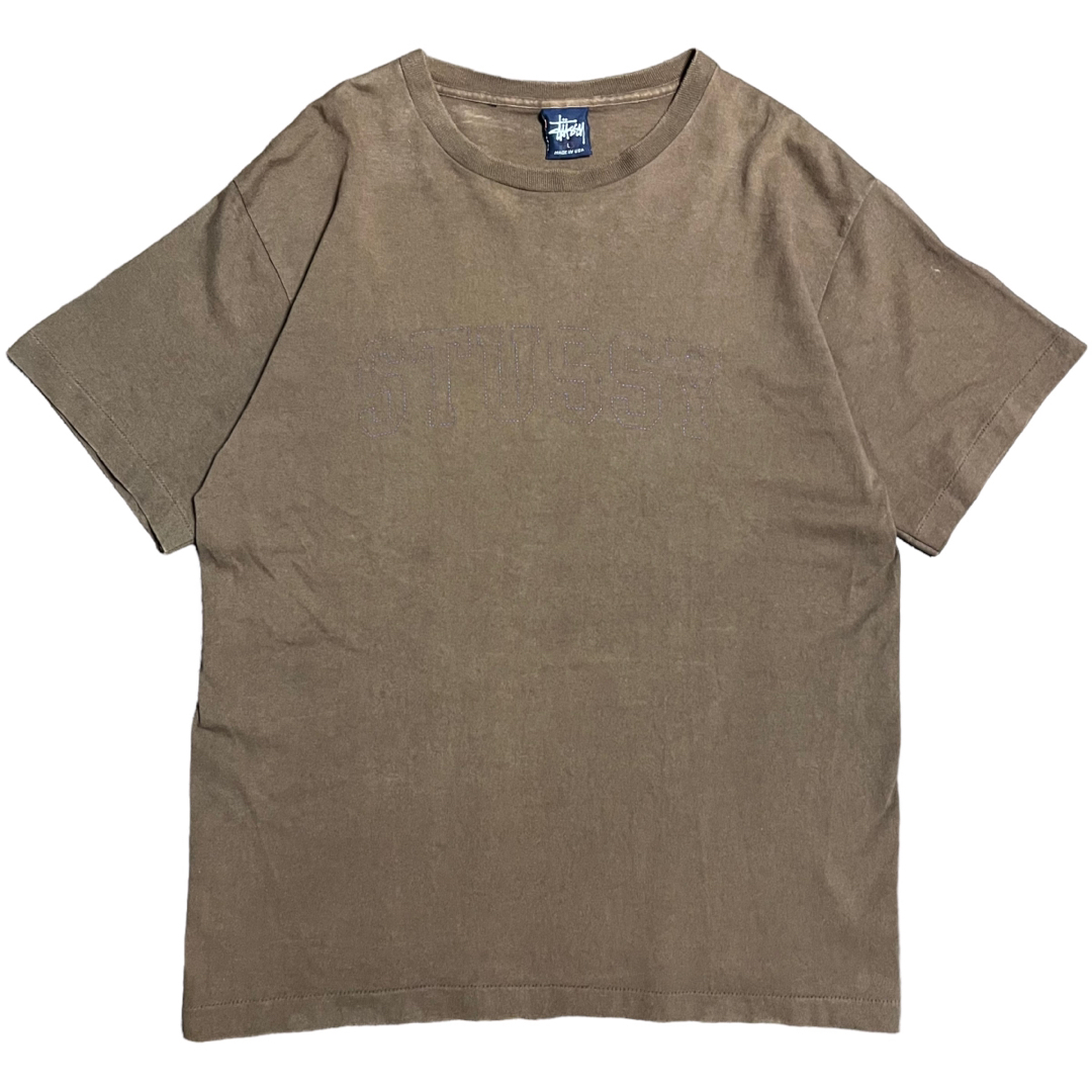 STUSSY(ステューシー)の90’s USA製 OLD STUSSY Tシャツ シングルステッチ ブラウン メンズのトップス(Tシャツ/カットソー(半袖/袖なし))の商品写真