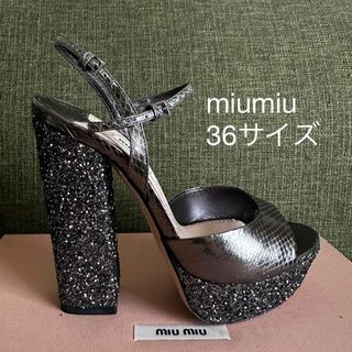 1月4日までの価格♡miumiu ウェッジサンダル22.5センチ♡