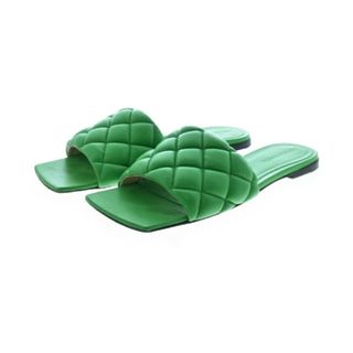 ボッテガヴェネタ(Bottega Veneta)のBOTTEGA VENETA サンダル EU37(23.5cm位) 緑 【古着】【中古】(サンダル)