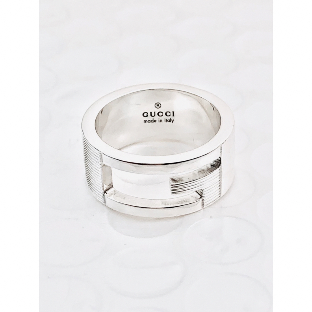 Gucci(グッチ)の【超美品】GUCCI Gリング（実寸7号）指輪 男女兼用 シルバー925 レディースのアクセサリー(リング(指輪))の商品写真