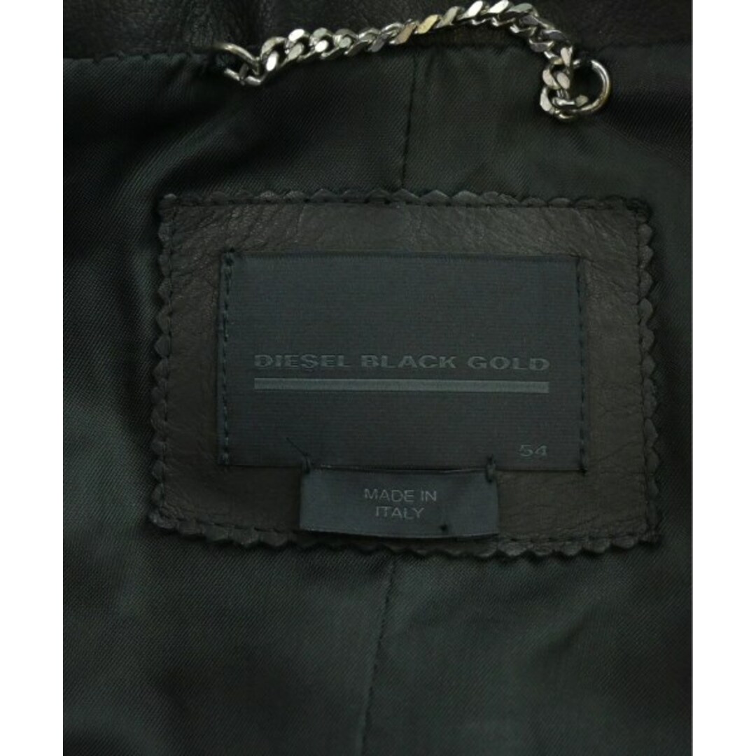 DIESEL BLACK GOLD - DIESEL BLACK GOLD ライダース 44(S位) 黒 【古着