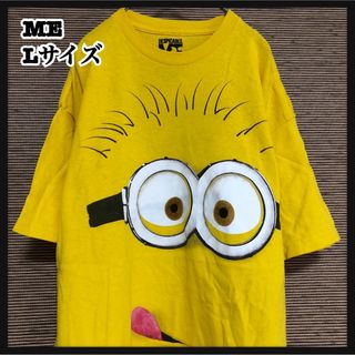 【ミニオン】半袖Tシャツ　キャラクタ　アニメ　デイブ　ドアップ　黄色　映画59(Tシャツ/カットソー(半袖/袖なし))