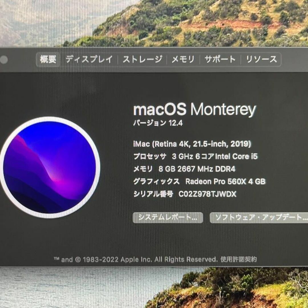 iMac Retina 4K, 21.5  2019 マウス　キーボード.123 スマホ/家電/カメラのPC/タブレット(デスクトップ型PC)の商品写真