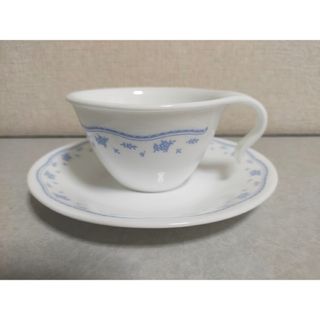 コレール(CORELLE)のコレール モーニングブルー カップ ソーサー（一客）(グラス/カップ)