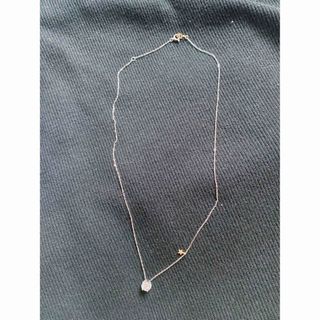 値下げ　美品　festaria フェスタリア K10WGダイヤモンドネックレス(ネックレス)