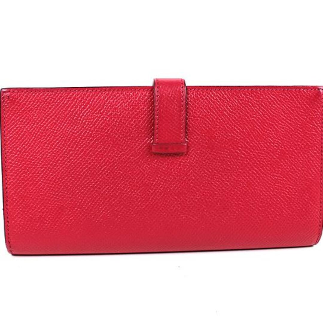 Hermes - エルメス 長財布 ベアンスフレ レッドxシルバー HERMES 美品