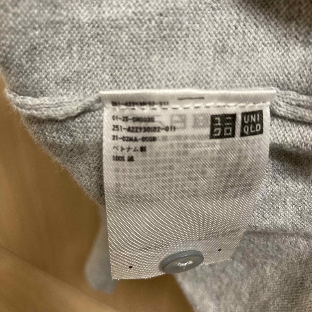 UNIQLO(ユニクロ)の【試着のみ着用】ユニクロ　UVカットスーピマコットンカーディガン　XXL グレー レディースのトップス(カーディガン)の商品写真