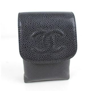 シャネル(CHANEL)のシャネル シガレットケース アイコスケース タバコケース ブラック　黒 キャビア(その他)