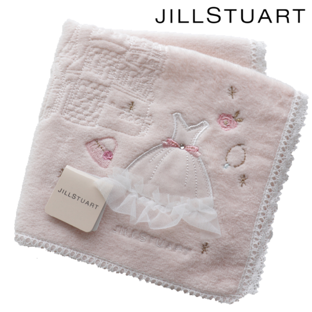 JILLSTUART(ジルスチュアート)の❤新品タグ付き ジルスチュアート タオルハンカチ【ドレス柄】ピンク❤ レディースのファッション小物(ハンカチ)の商品写真