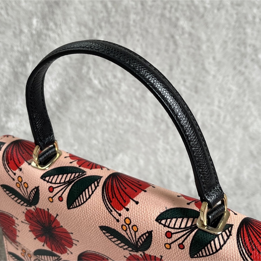 極美品】FURLA フルラ 2wayハンドバッグ メトロポリス 花柄-