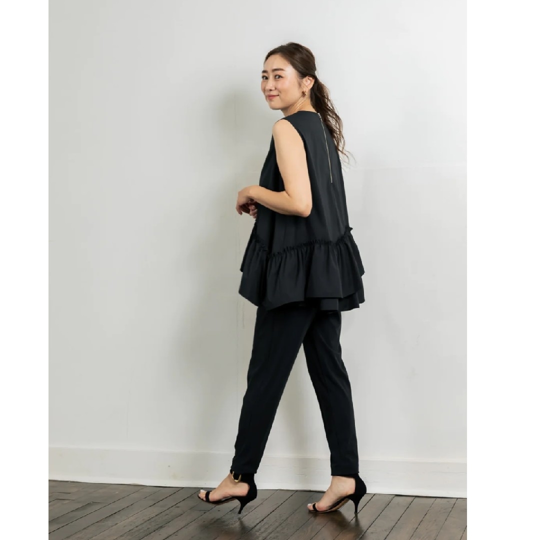 新品☆liten☆Layered Frill Blouse-BLACK-hybridautomotive.com