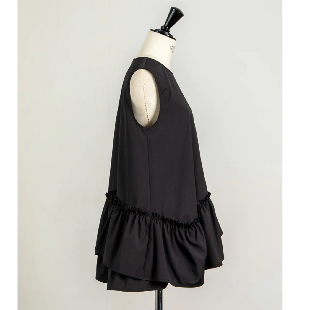 新品☆liten☆Layered Frill Blouse-BLACK-hybridautomotive.com