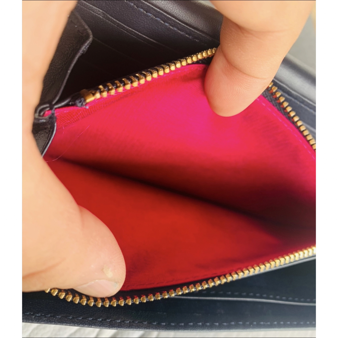 パープル❣️牛革×羊革❣️Paul Smith ポールスミス 財布 花柄