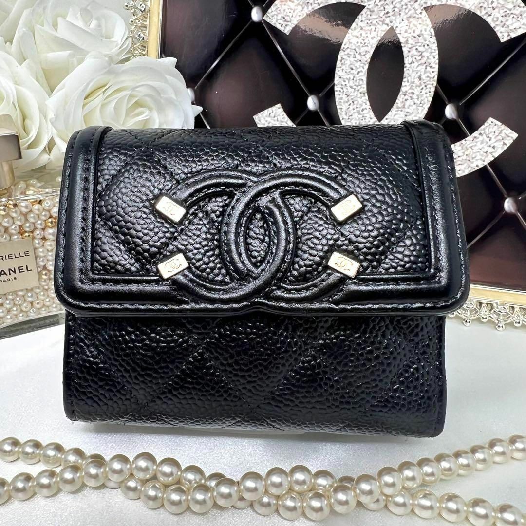 CHANEL シャネル ミニ財布 マトラッセ