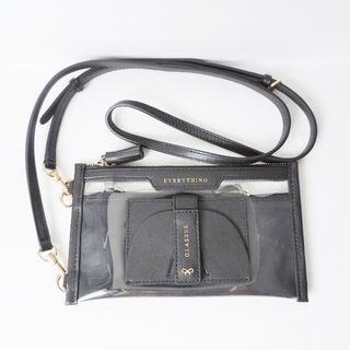 新品 アニヤ ハインドマーチ ANYA HINDMARCH ショルダーバッグ エブリシング ポーチ クリア/ブラック