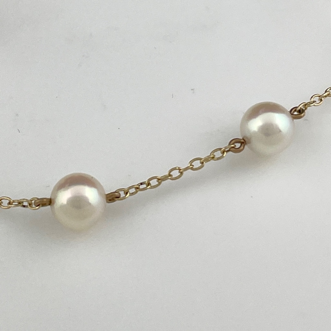 MIKIMOTO(ミキモト)のミキモト パール デザインブレスレット K14イエローゴールド 【中古】 レディースのアクセサリー(ブレスレット/バングル)の商品写真