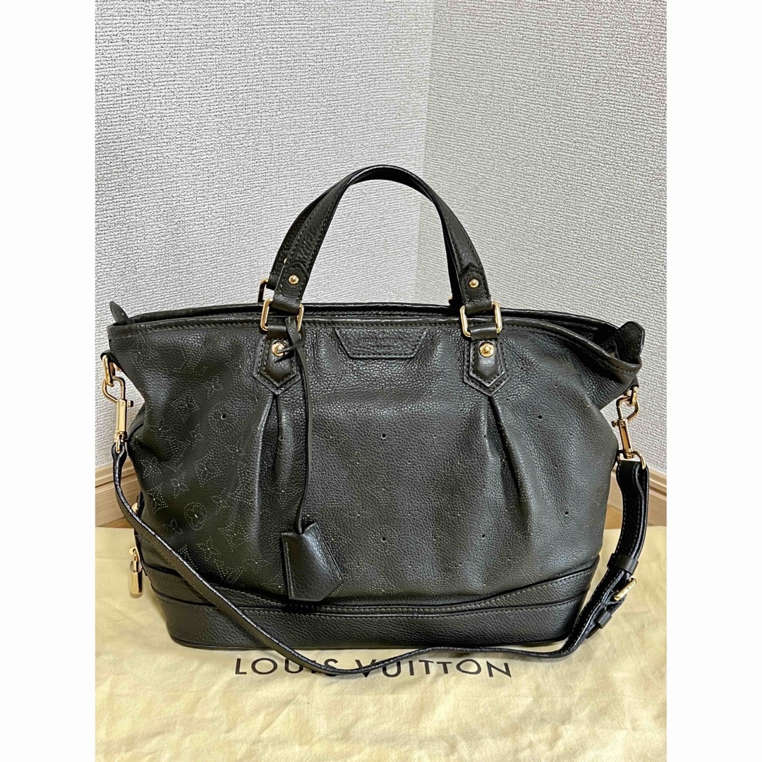 LOUIS VUITTON ルイ ヴィトン  ステラPM ハンドバッグ M93983 モノグラムマヒナ   ウルサン パープル系 ゴールド金具  2WAY ショルダーバッグ トートバッグ ビトン 【本物保証】