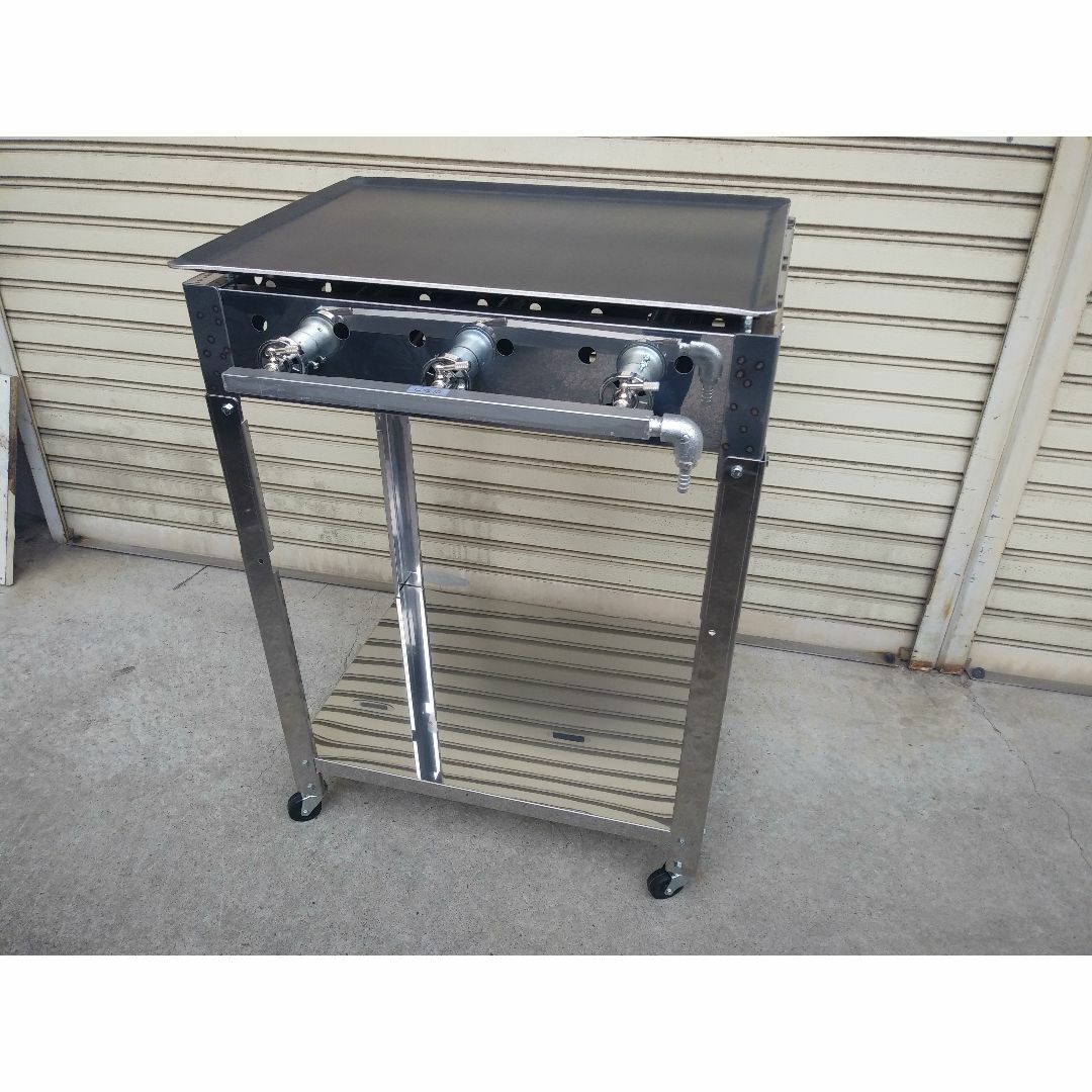 鉄板焼き グリラー 台付き 実演販売 業務用 未使用 グリドル 厨房什器