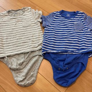 ベビーギャップ(babyGAP)のbabyGAP 半袖ロンパース 2枚セット(ロンパース)