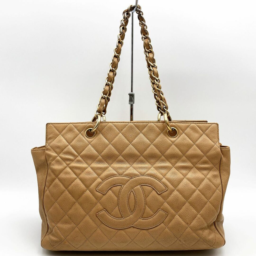 CHANEL(シャネル)のCHANEL シャネル ココマーク ショルダーバッグ チェーンショルダー ベージュ レザー レディース ファッション ブランドバッグ USED 【中古】 レディースのバッグ(ショルダーバッグ)の商品写真