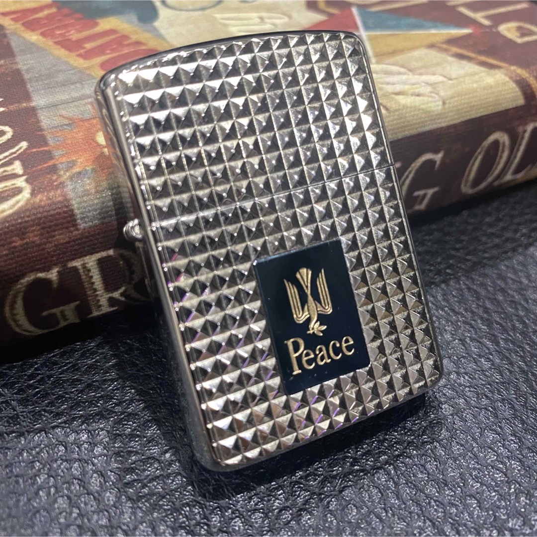 ZIPPO - 【ZIPPO】Peace ダイヤカットアーマー チタンプレート 限定品