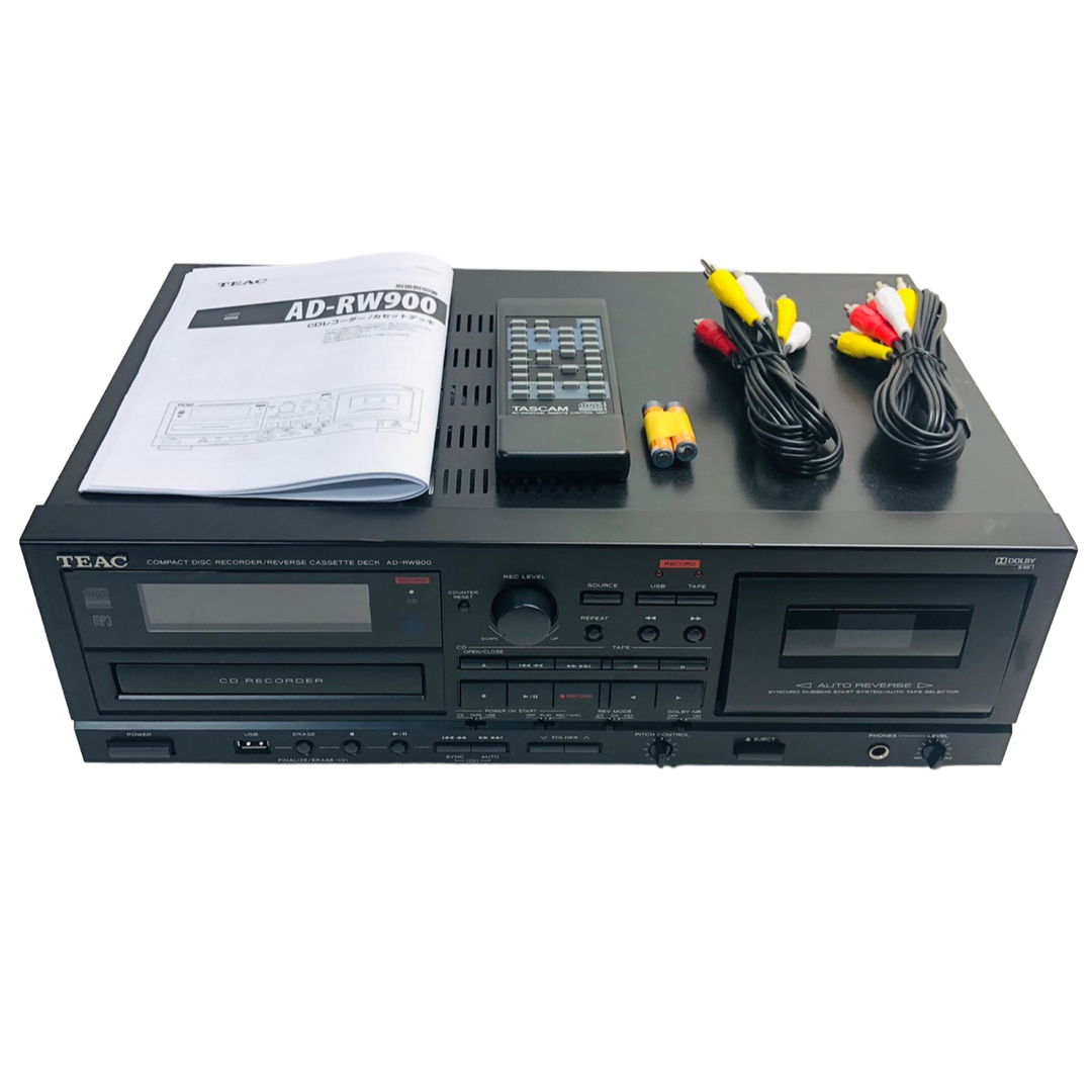 TEAC CD/カセットレコーダー USB接続対応 ブラックAD-RW900-B