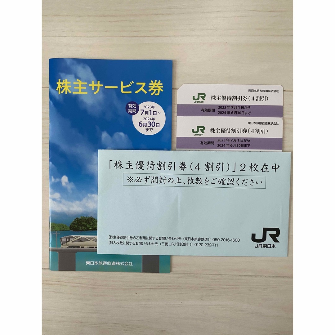 JR東日本株主優待割引券2枚＋サービス券