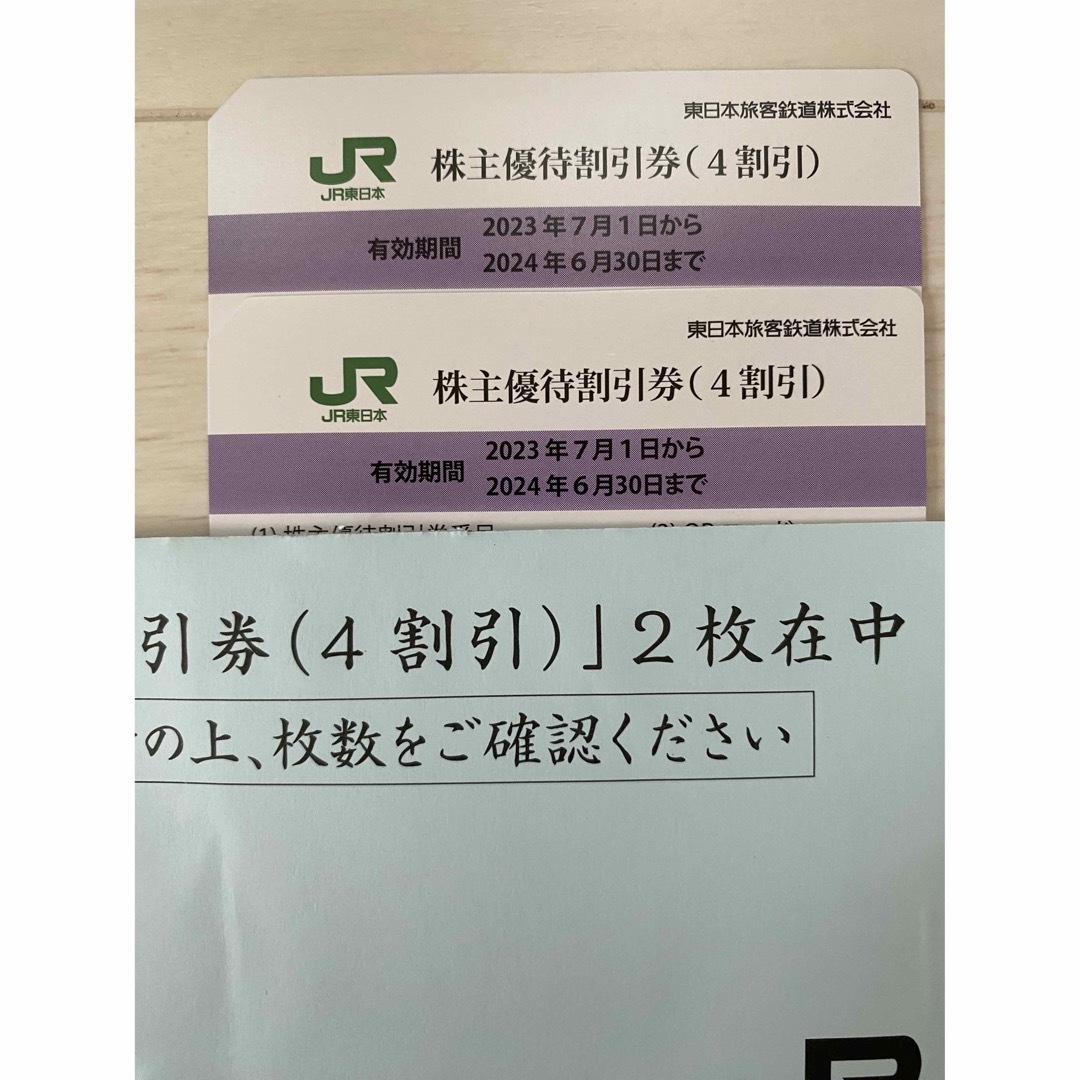 JR東日本株主優待割引券2枚＋サービス券 1