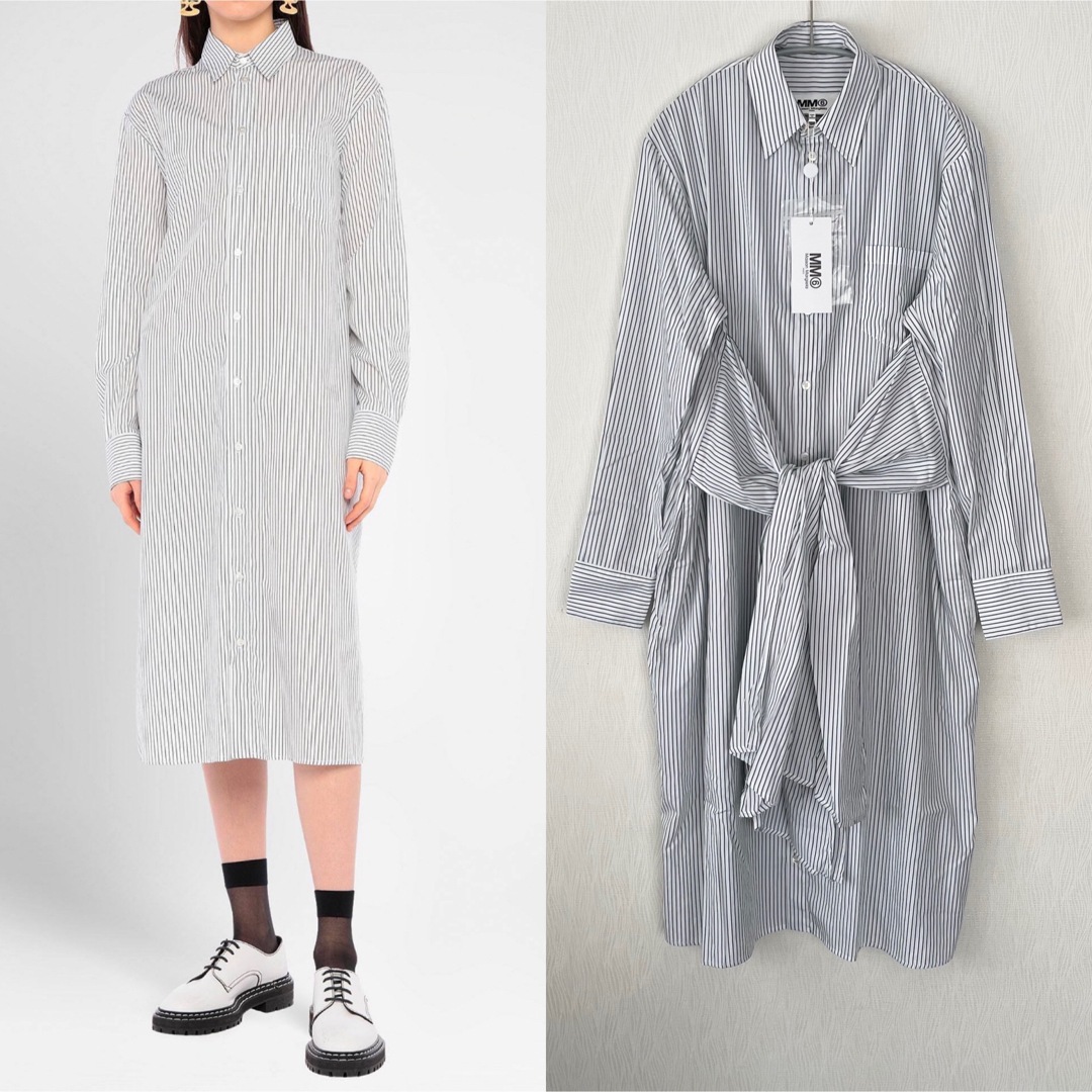 【新品】MM6 MaisonMargiela  ストライプ シャツワンピース