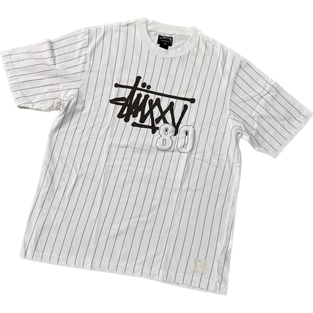 STUSSY(ステューシー)の【STUSSY】90s old stussy ベースボールTシャツ 白 M メンズのトップス(Tシャツ/カットソー(半袖/袖なし))の商品写真