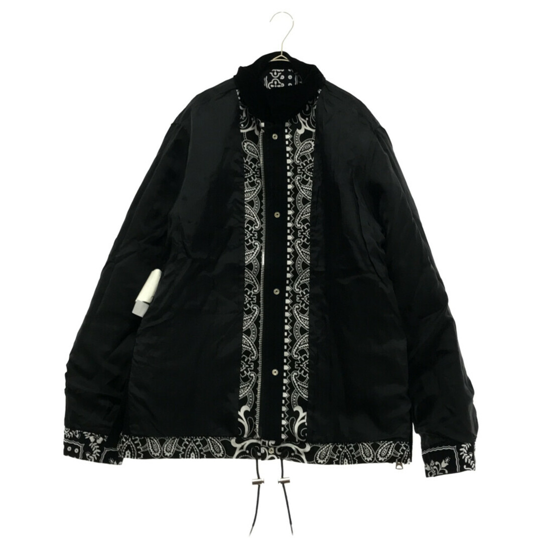 Sacai サカイ 21SS BOMBER JACKET 21-02466M リバーシブル ボンバージャケット ジップアップ パッチワーク ブラック