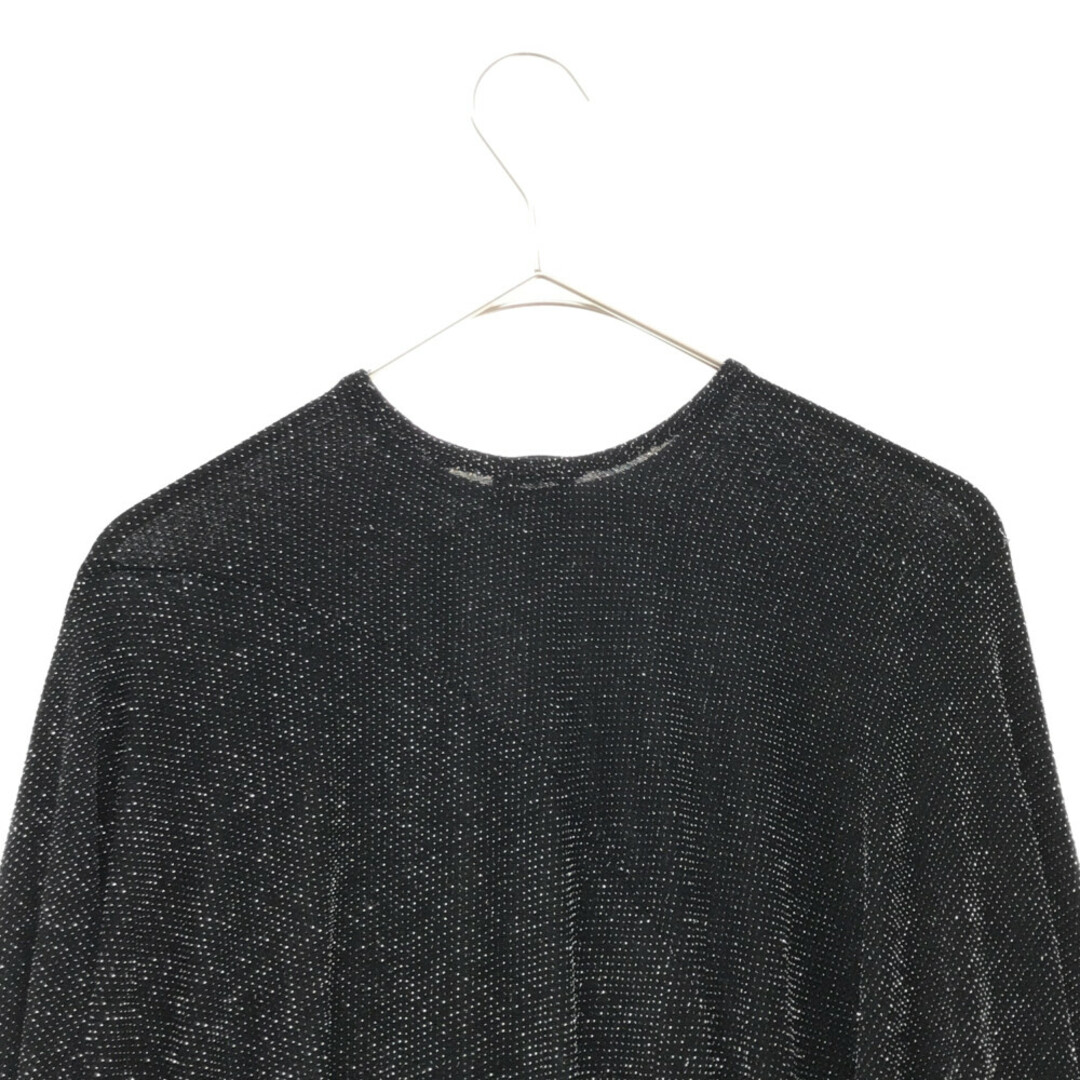 Balenciaga(バレンシアガ)のBALENCIAGA バレンシアガ 19SS ラメデザインポンチョカットソー 半袖Tシャツ 601164 TYK06 ブラック レディース レディースのトップス(その他)の商品写真