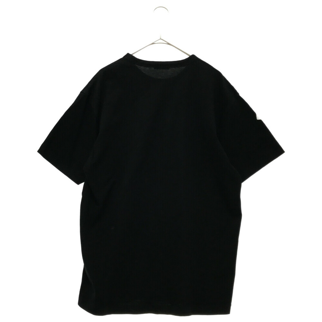 MONCLER モンクレール MAGLIA T-SHIRT ブラウザロゴプリント コットン 半袖Tシャツ ブラック F10918C70410 8390T