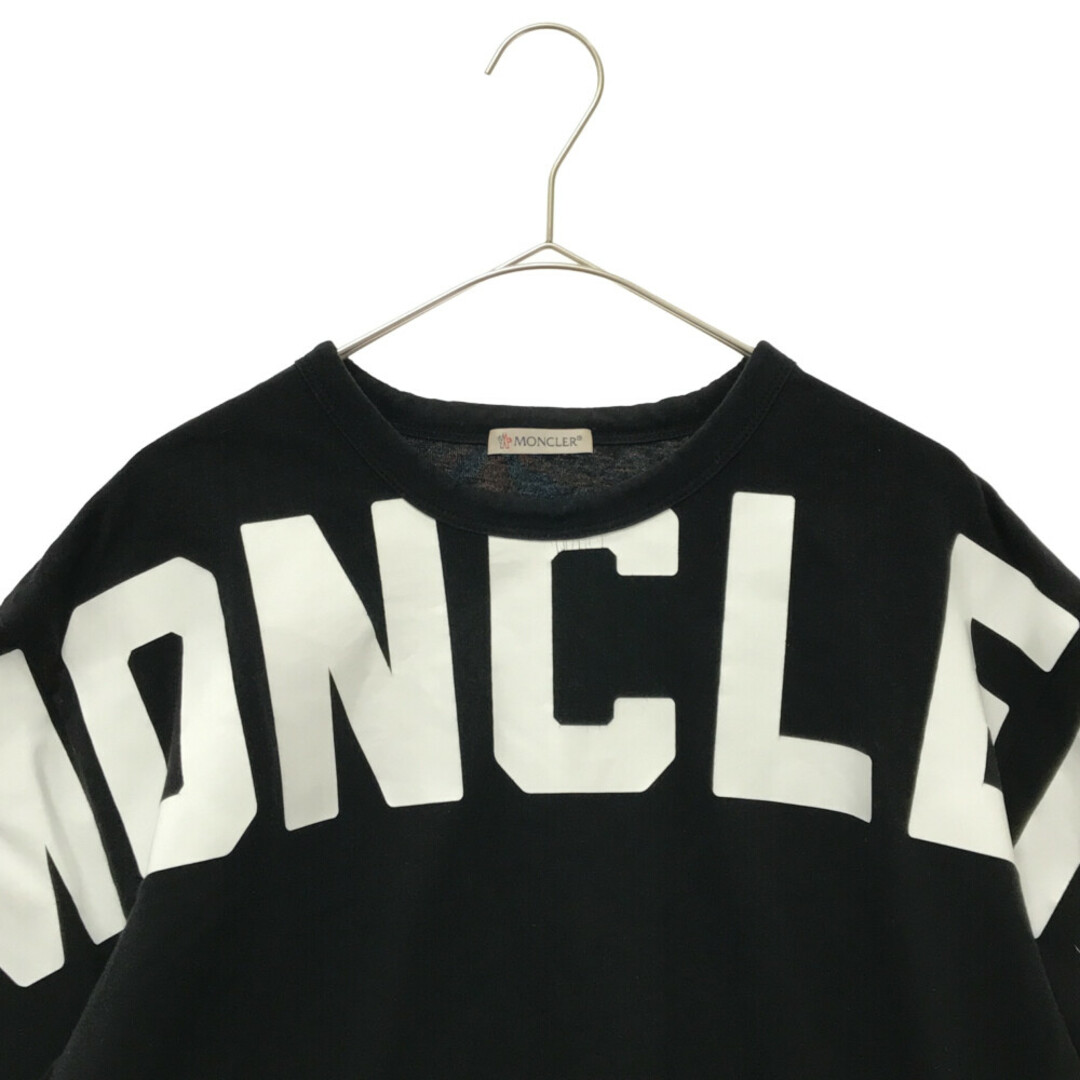 MONCLER モンクレール MAGLIA T-SHIRT ブラウザロゴプリント コットン 半袖Tシャツ ブラック F10918C70410 8390T