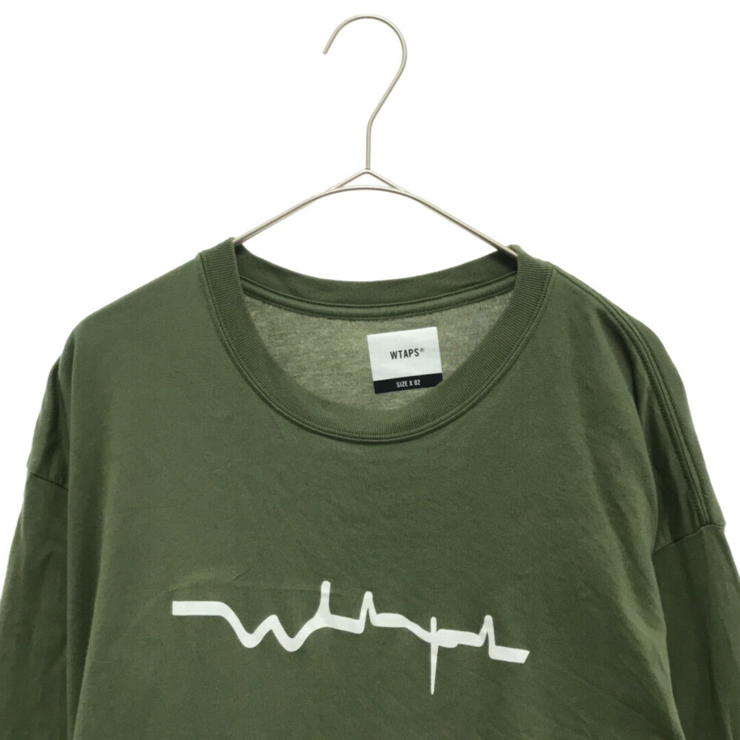 WTAPS ダブルタップス 21AW VIBES L/S TEE 212PCDT-LT01S バックロゴプリントロングスリーブ長袖Tシャツ カーキ