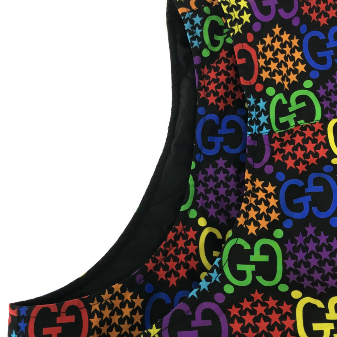 Gucci(グッチ)のGUCCI グッチ Psychedelic GG Nylon Vest 590785 GGサイケデリック 総柄ナイロンベスト 610097 ブラック メンズのトップス(ベスト)の商品写真